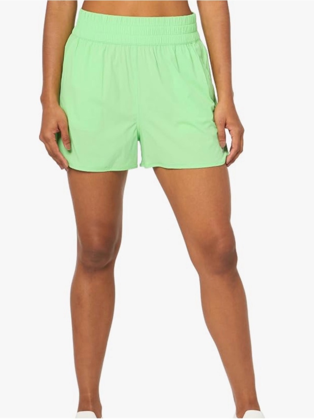 Sweaty Betty Relay Shell Shorts Sz L Zest Green running training lightweight - Picture 1 of 15